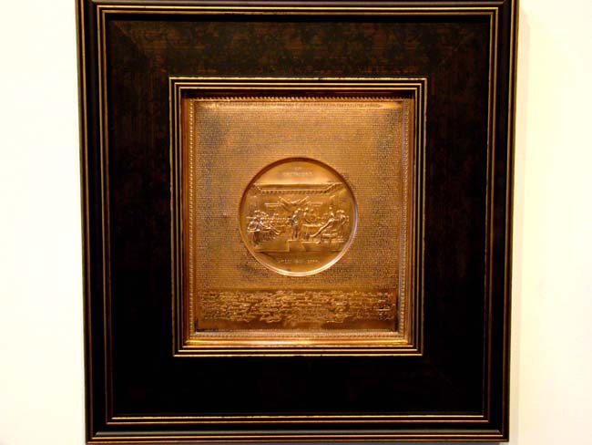 An historic 19th century copper plate featuring "The Declaration of Independence" made in 1859 — image 2